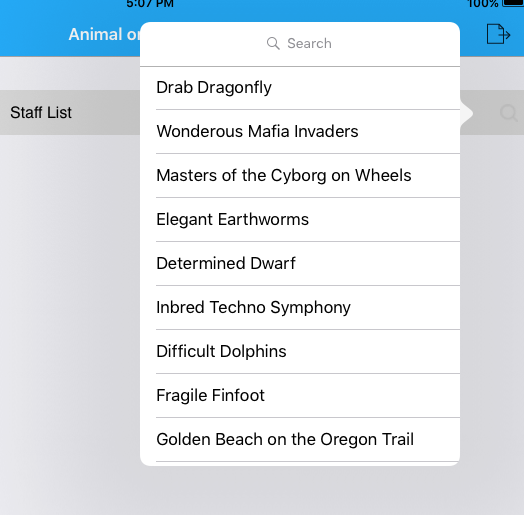 CSV List in FormTab for iOS