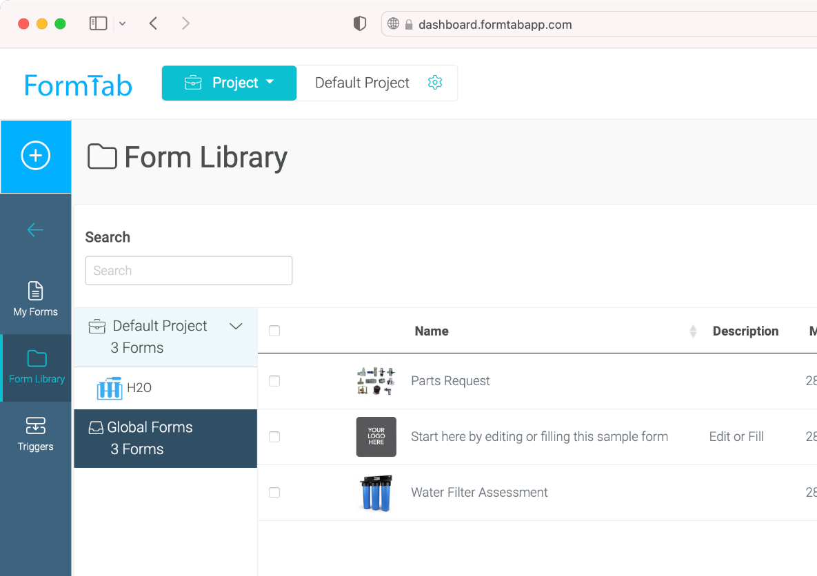Form Library Folders