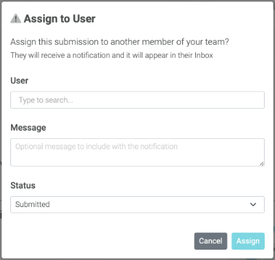 Assign to User - Details